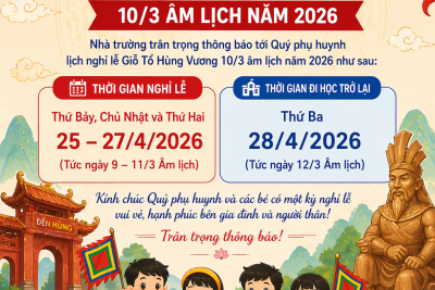 THÔNG BÁO NGHỈ LỄ GIỖ TỔ HÙNG VƯƠNG 10/3