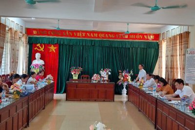 Chi Bộ trường Mầm non Nhân Khang đón đoàn kiểm tra giám sát của ban thường vụ Đảng ủy xã Vĩnh Trụ