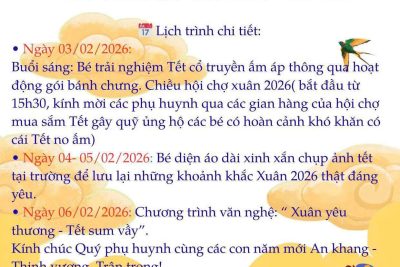 Chương trình “Bé vui đón Tết” Trường mầm non Nhân Khang